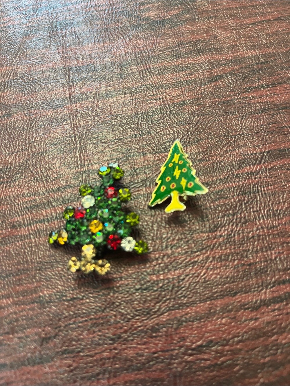 Vintage Christmas Tree Pin Set -